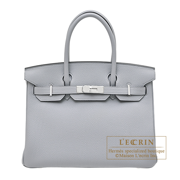 Hermes Birkin bag 30 Gris pantin Togo leather Silver hardware