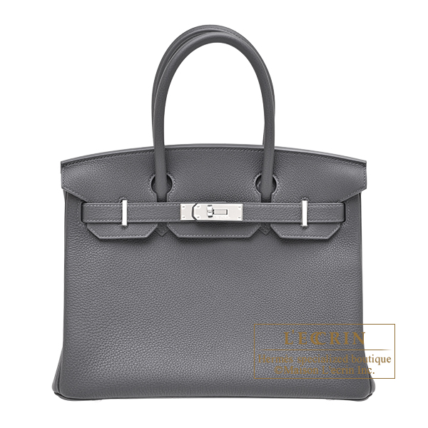 Hermes Birkin bag 30 Ardoise Togo leather Silver hardware