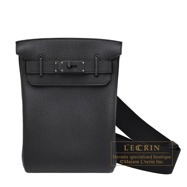 Hermes Hac a Dos Monochrome PM So-black Black Togo leather Black hardware