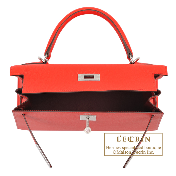 Hermes Kelly Sellier 20 Mini Rouge de Coeur Bag Gold Hardware Leather