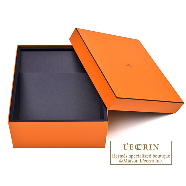 Hermes Kelly Casaque bag 28 Sellier Etoupe grey/Sesame/Blue indigo Epsom leather Silver hardware