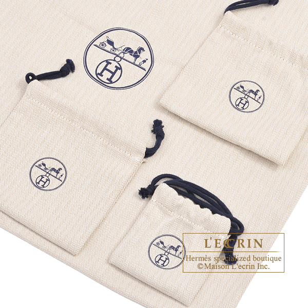 Hermes Kelly Casaque bag 28 Sellier Etoupe grey/Sesame/Blue indigo Epsom leather Silver hardware