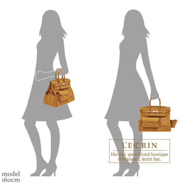 Hermes Birkin Cargo bag 35 Desert/Sesame Canvas/Swift leather Silver hardware