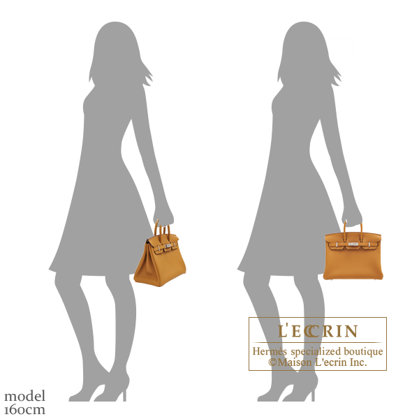 Hermes Birkin Verso bag 25 Caramel/ Lime Togo leather Silver hardware