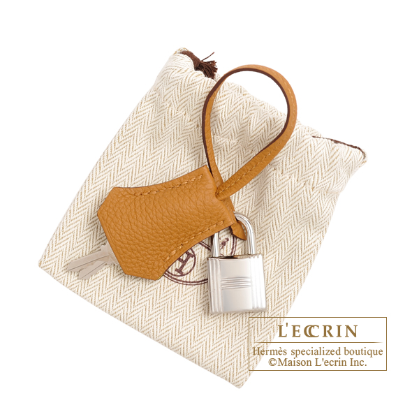 Hermes Birkin Verso bag 25 Caramel/ Lime Togo leather Silver hardware