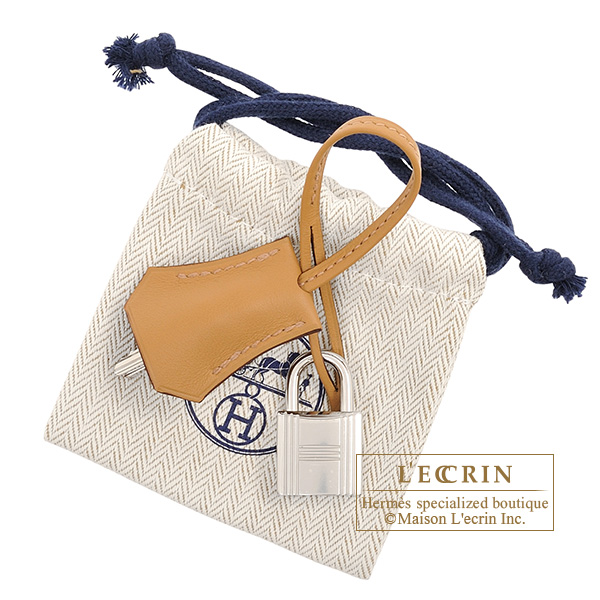 Hermes Birkin In Out bag 25 Biscuit Swift leather Silver hardware