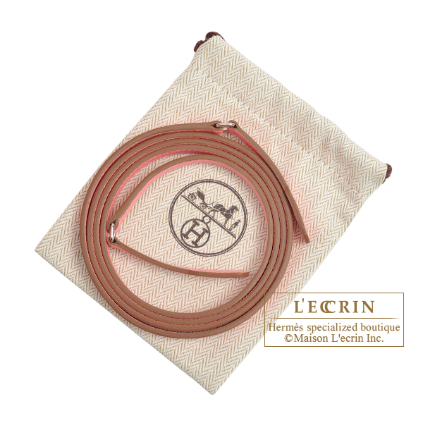 Hermes Kelly Long To Go Rose confetti Epsom leather Silver hardware