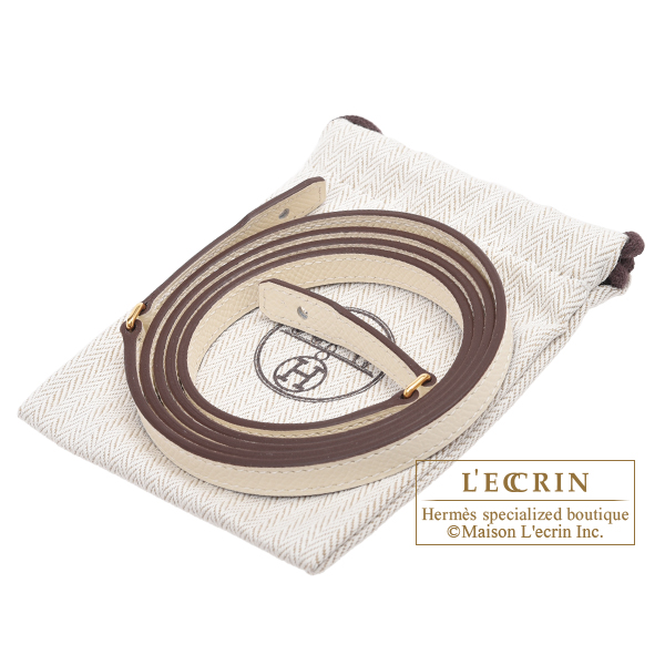 Hermes Kelly Long To Go Verso Nata/ Jaune poussin Epsom leather Gold hardware