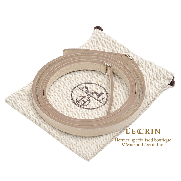 Hermes Kelly Long To Go Craie Epsom leather Silver hardware