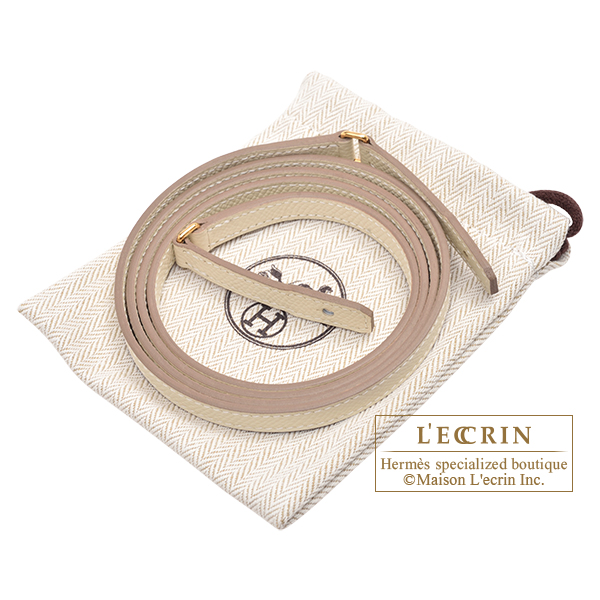 Hermes Kelly Long To Go Craie Epsom leather Gold hardware