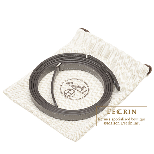 Hermes Kelly Long To Go Gris meyer Epsom leather Silver hardware