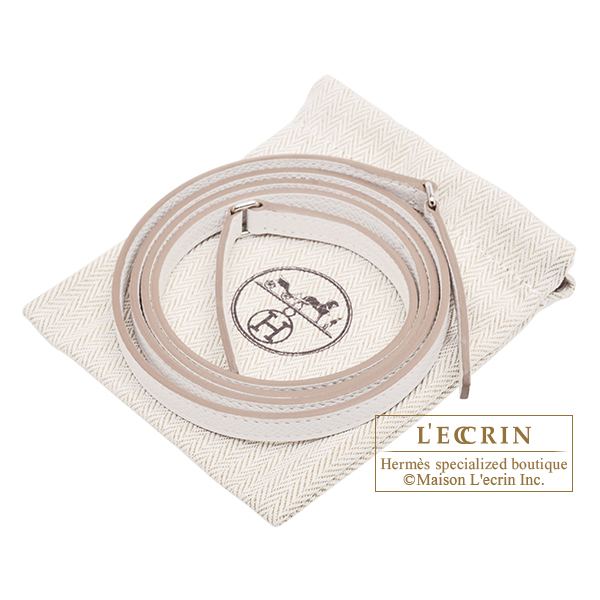 Hermes Kelly Long To Go Gris pale Epsom leather Silver hardware