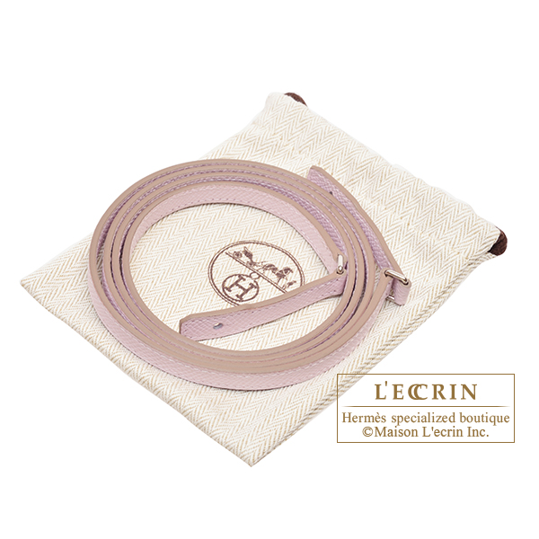 Hermes Kelly Long To Go Mauve Pale Epsom leather Silver hardware