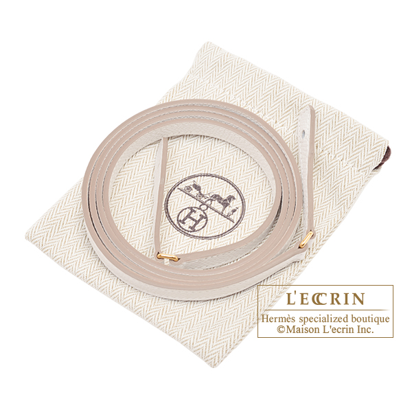 Hermes Kelly Long To Go Gris pale Epsom leather Gold hardware