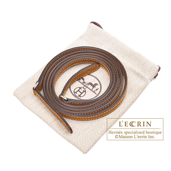 Hermes Kelly Long To Go Toffee Epsom leather Silver hardware