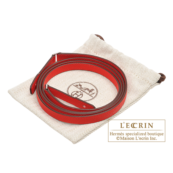 Hermes Constance Long To Go Rouge coeur Epsom leather Silver hardware
