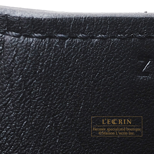 Hermes Birkin 35 Fray Fray Swift Twill Ecru-Noir/Noir PHW Handbag, U-Stamp