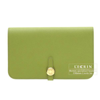 Hermes　Dogon GM　Anis green　Togo leather　Gold hardware