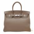Hermes　Birkin bag 35　Etoupe grey　Clemence leather　Silver hardware