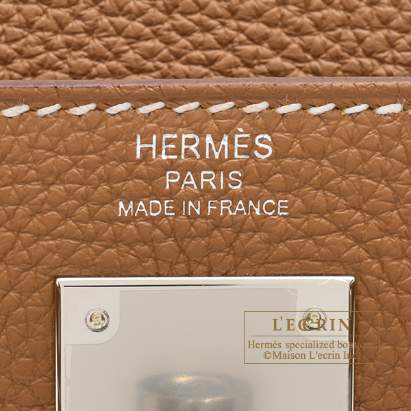 Hermes Kelly 28 Retourne Togo Gris Perle - GB10463M - Global Boutique
