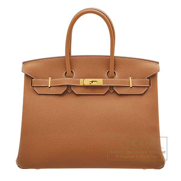 Hermes　Birkin bag 35　Gold　Togo leather　Gold hardware