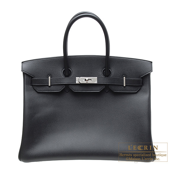 Hermes　Birkin bag 35　Black　Epsom leather　Silver hardware