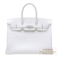 Hermes　Birkin bag 35　White　Epsom leather　Silver hardware