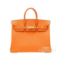 Hermes　Birkin bag 25　Orange　Epsom leather　Gold hardware