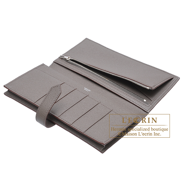 HERMES Bearn Soufflet Epsom leather Rouge vif □H Engraving Wallet 4000 –  BRANDSHOP-RESHINE