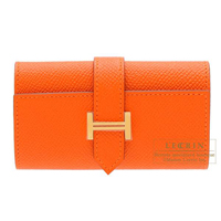 Hermes　Bearn key case/4 key holder　Feu　Epsom leather　Gold hardware