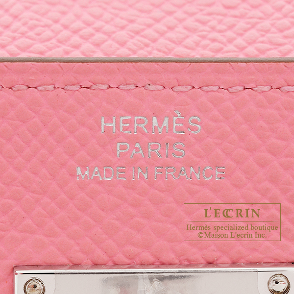 Hermes　Kelly Long To Go　Rose confetti　Epsom leather　Silver hardware