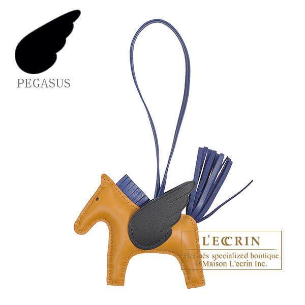 Hermes　Rodeo charm Pegasus PM　Mauve pale/Sesame/Ebene　Agneau/Swift leather