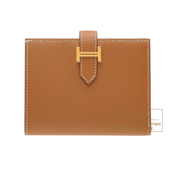 Hermes　Bearn compact wallet　Gold　Epsom leather　Gold hardware