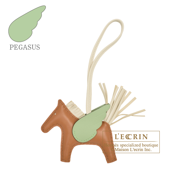 Hermes Mushroom/Mauve Pale/Caban Pegasus Horse Rodeo Bag Charm