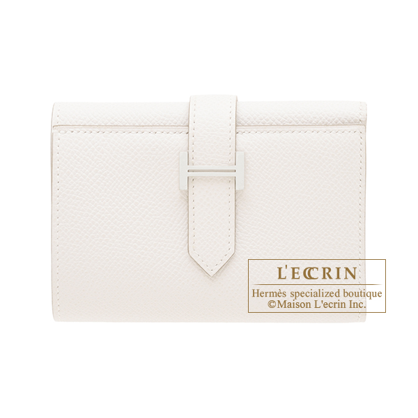 Hermes　Bearn Conbine　Gris pale　Epsom leather　Silver hardware