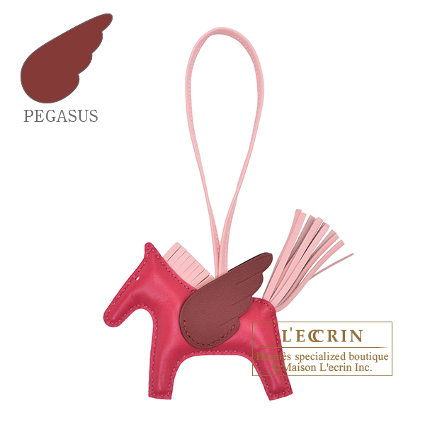 Hermes　Rodeo charm Pegasus PM　Framboise/Rose sakura/Rouge H　Agneau/Swift leather