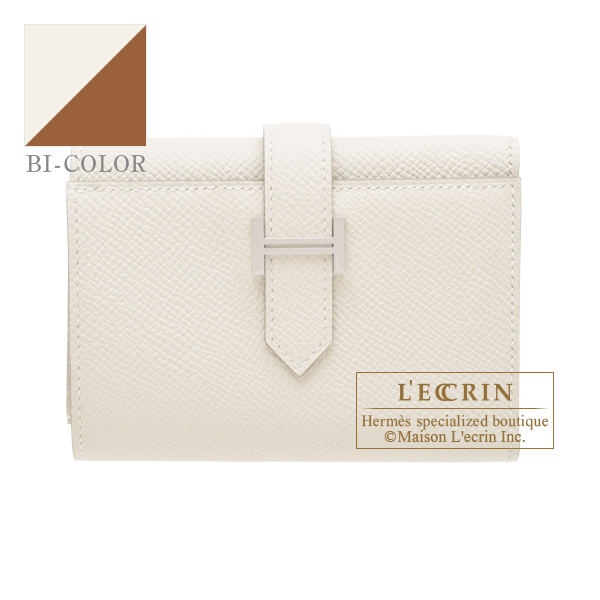 Hermes　Bearn Conbine Verso　Craie/Gold　Epsom leather　Silver hardware