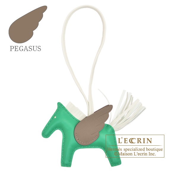 Hermes　Rodeo charm Pegasus PM　Menthe/Vert fizz/Etoupe grey　Agneau/Swift leather