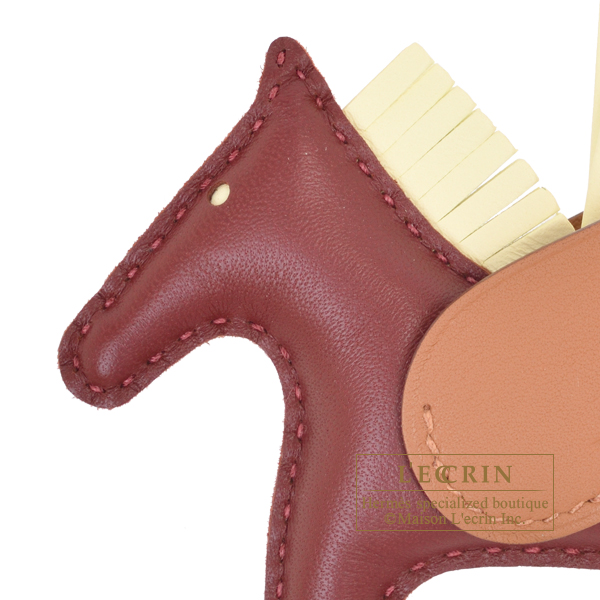 Hermes Rodeo charm Pegasus PM Rouge H/Jaune milton/Gold Agneau/Swift leather