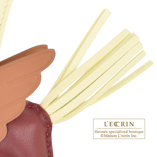 Hermes Rodeo charm Pegasus PM Rouge H/Jaune milton/Gold Agneau/Swift leather