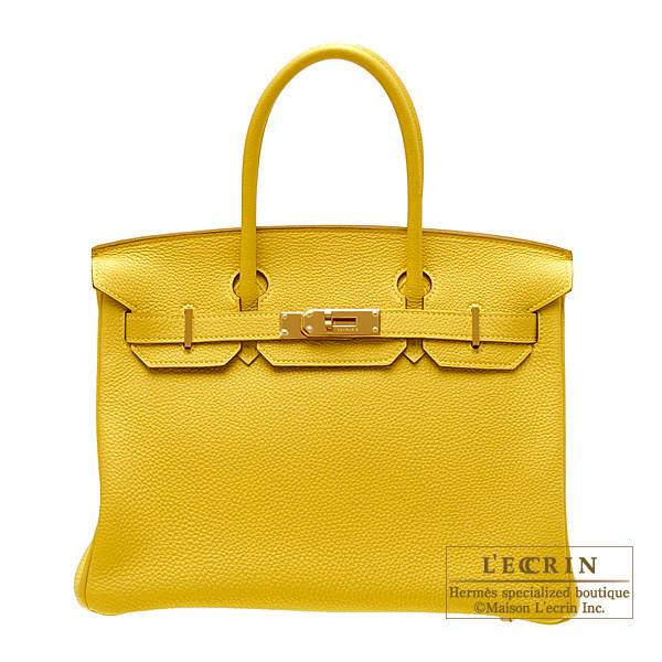 Hermes Birkin Handbag Gold Togo with Gold Hardware 30