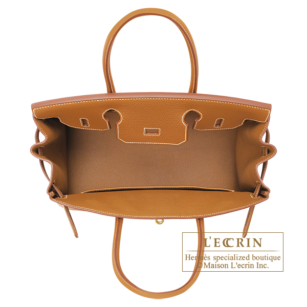 Hermes Birkin bag 30 Gold Clemence leather Gold hardware