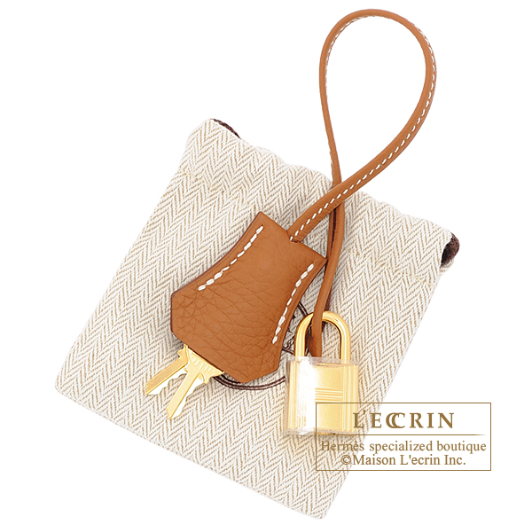 Hermes Birkin bag 30 Gold Clemence leather Gold hardware