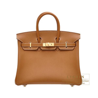 Hermes　Birkin bag 25　Gold　Epsom leather　Gold hardware