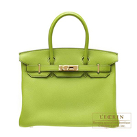 Hermes　Birkin bag 30　Anis green　Togo leather　Gold hardware