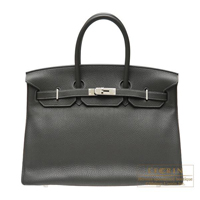Hermes　Birkin bag 35　Graphite　Clemence leather　Silver hardware