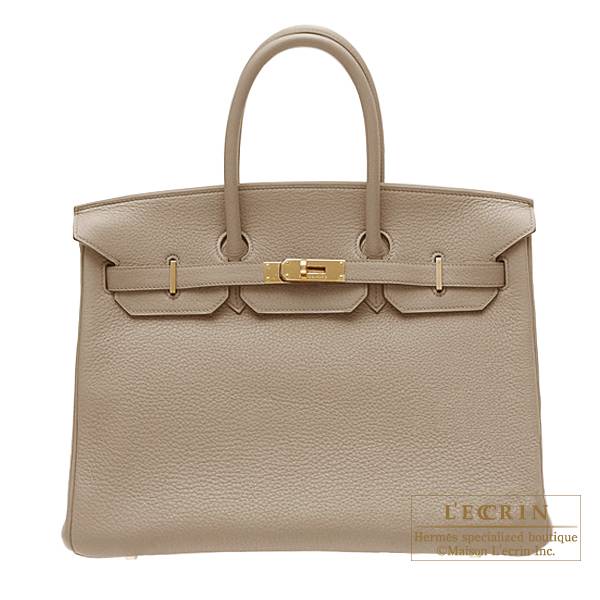 Hermes Kelly Ado Backpack Clemence Leather Gold Hardware In Taupe