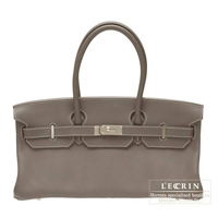 Hermes　JPG Shoulder　Birkin bag　Etoupe grey　Clemence leather　Silver hardware