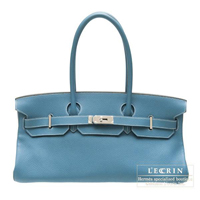 Hermes　JPG Shoulder　Birkin bag　Blue jean　Clemence leather　Silver hardware