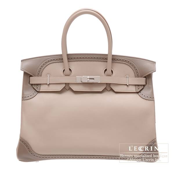 Hermes Lindy bag 26 Etoupe grey Swift leather Silver hardware